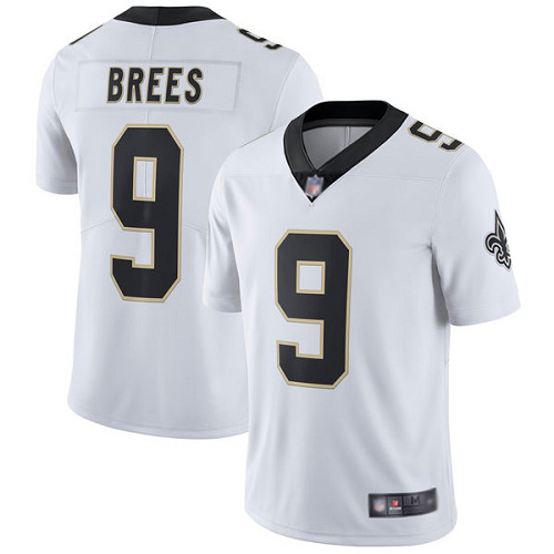 Men New Orleans Saints Limited White Drew Brees Road Jersey NFL Football 9 Vapor Untouchable Jersey